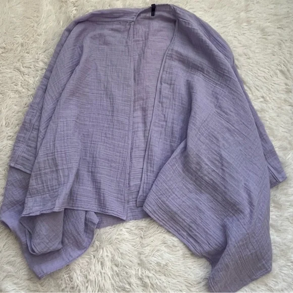 L.L. Bean French Lilac Purple Gauze Wrap Cover Up Lightweight Shawl - Picture 2 of 14
